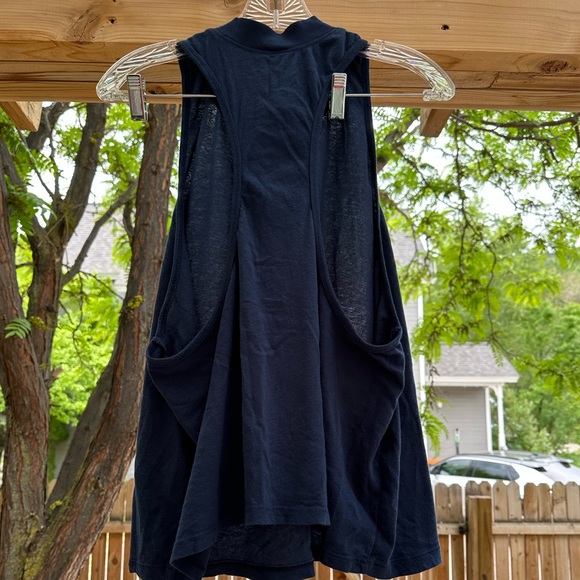 Anthropologie Electric & Rose NWOT Mock Neck Dark Blue Muscle Tank Large - Picture 12 of 12